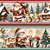 Tricoline Digital Barrado Natal Fofinho 100%Alg 55cm x 1,50m - Imagem 3