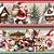 Tricoline Digital Barrado Natal Fofinho 100%Alg 55cm x 1,50m - Imagem 1