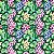 Tricoline Digital Cachos de Uva, 100% Algodão, 50cm x 1,50mt - Imagem 1