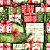Tricoline Natal Greeny Gifts, 100% Algodão, 50cm x 1,50mt - Imagem 1