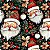 Tricoline Digital Natal Old Santa, 100%Algodão 50cm x 1,50mt - Imagem 1