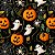 Tricoline Halloween Hall Abóboras e Fantasmas, 50cm x 1,50mt - Imagem 1