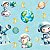 Tricoline Digital Astronautas e Planetas, 50cm x 1,50mt - Imagem 1