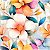 Tricoline Digital Water Blossom, 100% Algodão, 50cm x 1,50mt - Imagem 1
