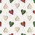 Tricoline Digital Corações Natal Aquarelados, 50cm x 1,50mt - Imagem 1