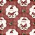 Tricoline Digital Noel no Camafeu Vermelho, 50cm x 1,50mt - Imagem 1