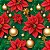 Tricoline Digital Flores de Natal, 100%Algodão 50cm x 1,50mt - Imagem 1