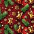 Tricoline Digital Sinos de Natal, 100% Algodão 50cm x 1,50mt - Imagem 1