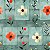 Tricoline Digital Patch Floral Acquared 100%Alg 50cm x 1,50m - Imagem 1