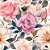 Tricoline Digital Watercolor Rosas II, 100%Alg 50cm x 1,50mt - Imagem 1