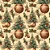 Tricoline Digital Natal Bolas Vintage, 100%Alg. 50cm x 1,50m - Imagem 1