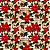 Tricoline Digital Natal Floral com Xadrez, 50cm x 1,50mt - Imagem 1