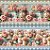 Tricoline Digital Barrado Rosas Vintage, 50cm x 1,50mt - Imagem 2