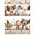 Tricoline Digital Barrado Cachorrinhos Boho, 50cm x 1,50mt - Imagem 1
