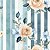 Tricoline Digital Rosas e Listras, 100%Algodão 50cm x 1,50mt - Imagem 1