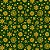 Tricoline Natal Flocos Dourado Fundo Verde, 50cm x 1,50mt - Imagem 1