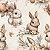 Tricoline Digital Páscoa Coelhinhos Boho, 50cm x 1,50mt - Imagem 1