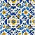 Tricoline Digital Azulejo Arabesco 100%Algodão 50cm x 1,50mt - Imagem 1