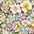 Tricoline Digital Blossom Florzinhas 100% Alg, 50cm x 1,50mt - Imagem 1