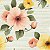 Tricoline Digital Happy Life Floral com botões 50cm x 1,50mt - Imagem 1