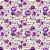 Tricoline Digital Floral Lilás, 100% Algodão, 50cm x 1,50mt - Imagem 1