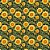 Tricoline Digital Girassol Grande Fundo Preto, 50cm x 1,50mt - Imagem 1