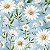 Tricoline Digital Love Daisies Blue Daisy, 50cm x 1,50mt - Imagem 1