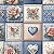Tricoline Digital Shabby Love Patch Coração, 50cm x 1,50mt - Imagem 1