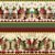Tricoline Digital Barrado Natal Cakes, 100%Alg 50cm x 1,50mt - Imagem 1