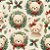 Tricoline Digital Natal Ursinhos, 100% Algodão 50cm x 1,50mt - Imagem 1