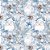 Tricoline Dig. Natal Blue Papai Noel, 100%Alg. 50cm x 1,50mt - Imagem 1