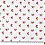 Tricoline Cerejinhas com Poa - 100% Algodão 50cm x 1,50mt - Imagem 1