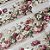 Tricoline Digital Barrado Flores Rose 100% Alg 50cm x 1,50mt - Imagem 1