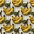 Tricoline Digital Frutas Patchwork Bananas, 50cm x 1,50mt - Imagem 1