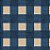 Tricoline Digital Xadrez Azul Noite, 100% Alg, 50cm x 1,50mt - Imagem 1
