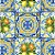 Tricoline Digital Quadrados Limão, 100% Alg., 50cm x 1,50mt - Imagem 1