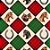 Tricoline Dig Xadrez Vermelho e Verde c Cavalos 50cm x 1,50m - Imagem 1