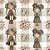 Tricoline Digital Cookies no Xadrez, 100% Alg. 50cm x 1,50mt - Imagem 1