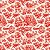 Tricoline Natal Toile Vermelho, 100% Algodão, 50cm x 1,50mt - Imagem 1
