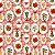 Tricoline Natal Biscoitos Vermelho 100%Algodão 50cm x 1,50mt - Imagem 1