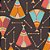 Tricoline Ocas e Flechas Índios - Marrom, 100% Algodão, Unid. 50cm x 1,50mt - Imagem 1