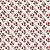 Tricoline Micro Bouquet Vermelho, 100% Algodão, Unid. 50cm x 1,50mt - Imagem 1