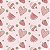 Tricoline Mini Morangos e Cupcakes Rosa, 100% Algodão, Unid. 50cm x 1,50mt - Imagem 1