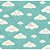 Tricoline Nuvem Cor - 04 (Tiffany), 100% Algodão, Unid. 50cm x 1,50mt - Imagem 1