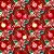 Tricoline Digital Enfeites de Natal Vermelho 100% Algodão, Unid. 50cm x 1,50mt - Imagem 1
