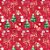 Tricoline Digital Árvores de Natal Vermelho 100% Algodão, Unid. 50cm x 1,50mt - Imagem 1