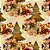 Tricoline Digital Natal Árvore com Presentes Cru 100% Algodão, Unid. 50cm x 1,50mt - Imagem 1