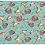 Tricoline Cupcake Cor - 04 (Tiffany), 100% Algodão, Unid. 50cm x 1,50mt - Imagem 1