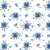 Tricoline Floral Yasmim Cor 08 (Azul) 100% Algodão, Unid. 50cm x 1,50mt - Imagem 1