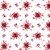 Tricoline Floral Yasmim Cor 09 (Vermelho) 100% Algodão, Unid. 50cm x 1,50mt - Imagem 1